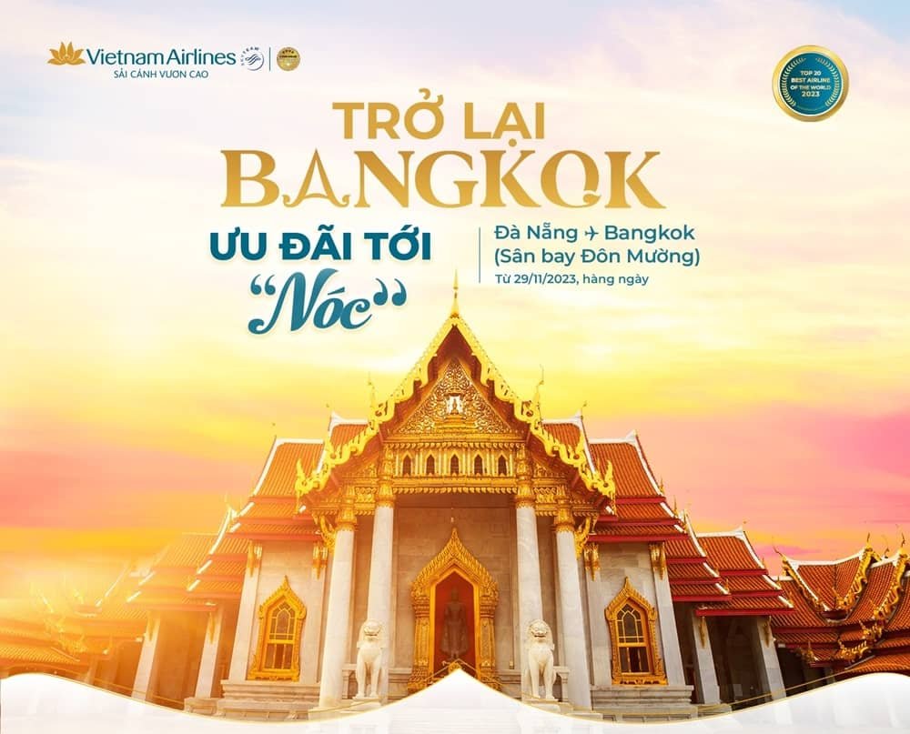 Vietnam Airlines mở chặng Đà Nẵng đi Don Mueang